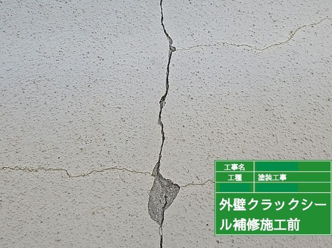 クラック補修前の様子
