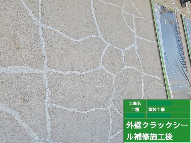 広範囲に及ぶクラック補修