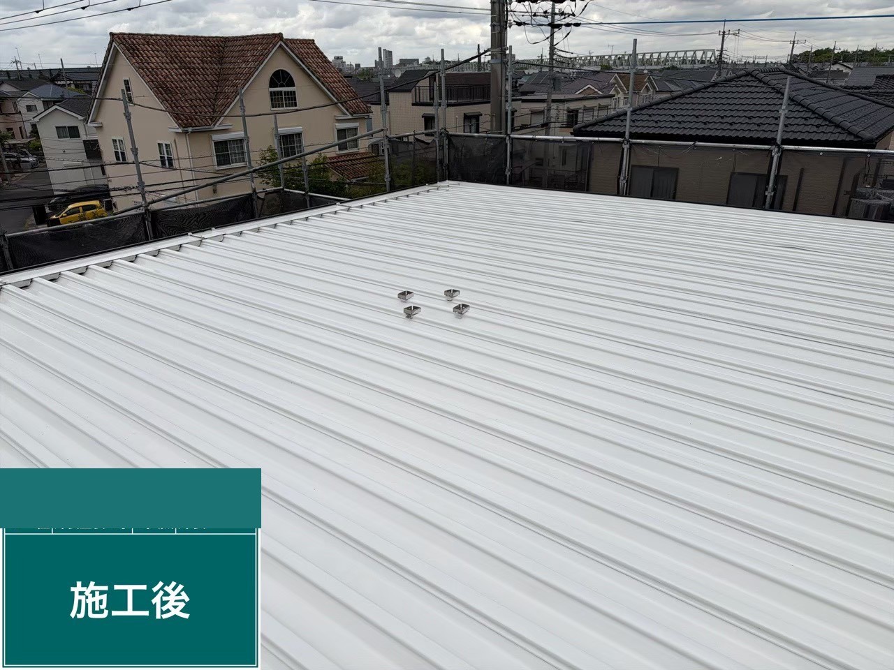 我孫子市で金属屋根と外壁の塗装の外観